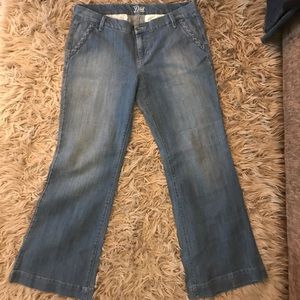 Low rise flare denim jeans